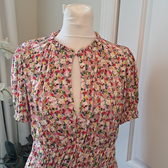 Boden Womens Rosanna Jersey Stretch Floral Print Cottagecore Midi Dress 6 - Picture 2 of 8